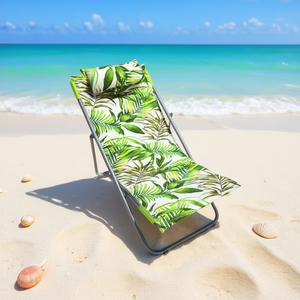 TUMBONA 50X120CMX4CM-3 เสื่อชายหาดผ้าฝ้ายทอแบบอินเตอร์วอฟเวนพร้อมเบาะรองนั่งและหมอนฟองน้ำ - Product Image 3