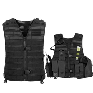 Custom Black Molle Tactical <span class=keywords><strong>Vest</strong></span> Voor Outdoor Training Beveiliging En Persoonlijke Defensie-Uitrusting Fabriek Ontworpen - Product Image 1