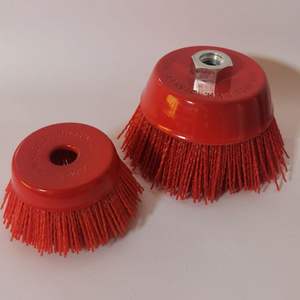 Esaputti Fabricante Mayorista Industrial DIY OEM Cepillo Abrasivo de Copa para Limpieza y Pulido con Cerdas de Nylon/Acero Rojas/Amarillas PP - Product Image 6