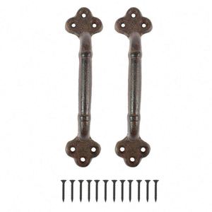 WEKIS Heavy Duty Large Modern Cast Iron Barn <b>Door</b> <b>Handle</b> Brushed Nickel/Matte Black/Oil Rubbed Bronze Finishes for Gates - Product Image 2