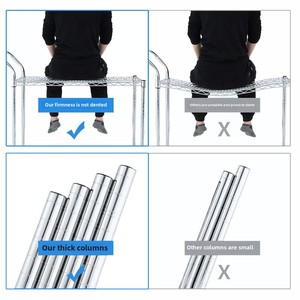 Estantes de malla de alambre cromado Mracking, estantes de almacenamiento de almacén y taller móvil para vehículos de clasificación exprés de comercio electrónico - Product Image 2
