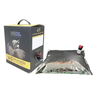 2L 3L Wine Bag Corrugated Box Bib Bag In Box Red Wine Aluminum Foil Bag With Oil Tap