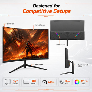 Moniteur de jeu incurvé ultra-large de 32 pouces, 1080P, 240 Hz, 1 ms, IPS, sans cadre, écran d'ordinateur de bureau, <span class=keywords><strong>meilleur</strong></span> prix, usine OEM - Product Image 5