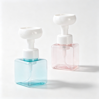 Flacon pompe carré en PETG de 250 ml, 450 ml, 650 ml pour mousse florale, distributeur de savon moussant rechargeable, bouteille de lavage mains et corps pour emballage cosmétique