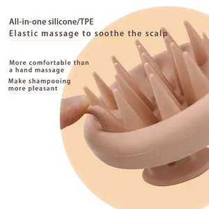 100% Silicon show body Wet and Dry Hair Shampoo Scalp Massager SPA relax Manual Soft Silicone Scalp Massager Brush