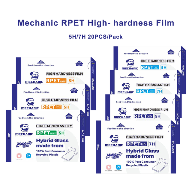 Mechanic RPET High Hardness Screen Protector Film With Anti-Blue Light Privacy Matte Clear 5/7H Hybrid Film for Mobile Phones