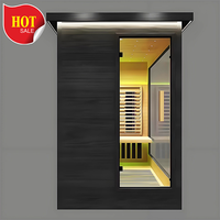 Maison mobile de conteneur de sauna en bois solide de sauna au bois extérieur