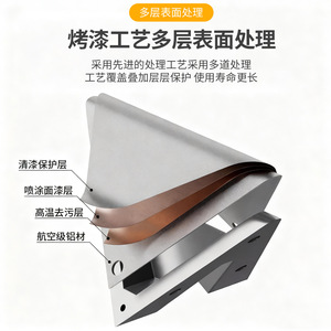 Support d'étagère triangulaire en alliage de zinc, fixation murale, accessoire de quincaillerie - Product Image 3