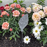 Mini-pots de jardin en ciment en forme de feuille pour décoration intérieure, directement de l'usine
