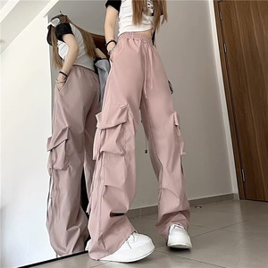 Pantaloni <span class=keywords><strong>Cargo</strong></span> di abbigliamento donna di lusso <span class=keywords><strong>rosa</strong></span> pantaloni Slim da ragazza pantaloni pantaloni <span class=keywords><strong>Cargo</strong></span> Pour Femme - Product Image 1