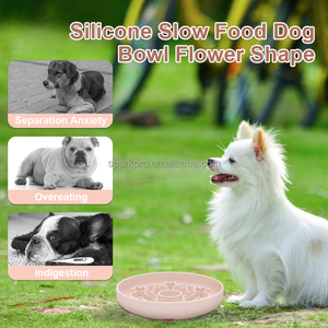 2025 yeni tasarım çelenk silikon köpek yemek kasesi bulaşık makinesinde yıkanabilir küçük orta cins için yavaş besleme köpek yemekleri - Product Image 4