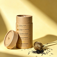 Tube en papier de qualité alimentaire imprimé sur mesure, boîte à thé en papier avec doublure intérieure sûre pour le thé en vrac, les herbes, le café et l'emballage alimentaire