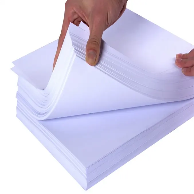Papel Bond 70Gsm de alta qualidade, papel de papel para impressão offset, tamanho carta, resmas