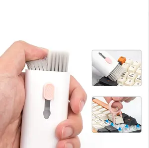 7-Trong 1 Làm Sạch Kit Máy Tính Bàn Phím Cleaner Bàn Chải Tai Nghe Làm Sạch Bút Cho Airpods iPhone Công Cụ Làm Sạch