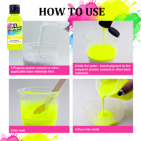 TIMESRUI 8 Couleurs/Ensemble Pigment Liquide Fluorescent à Base d'Eau Haute Concentration pour Ciment Plâtre Teinture Néon Colorant Débutant