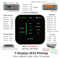Terminal de Desarrollo de IA de Bajo Consumo LILYGO T-Display SF32, 16 MB de Memoria Flash + 8 MB de PSRAM, BHI260AP, IMU de 6 Ejes, Expansión de Tarjeta TF