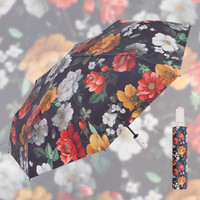 Parapluie pliant pour femme RST, nouveau modèle à imprimé floral, ouverture et fermeture automatiques, anti-UV, coupe-vent, 3 plis