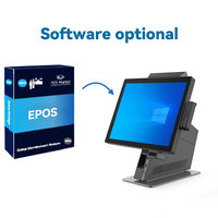 Sistema POS de Escritorio Todo en Uno con Pantalla Táctil de Fábrica, Caja Registradora, Impresora de Huellas Dactilares, Lector de Tarjetas, Windows 10 para Tienda