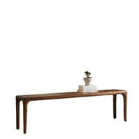 Banc en bois massif de noyer noir nord-américain tabouret de table à manger longue chaise de salle à manger fonction de changement de chaussures pour bureau à domicile