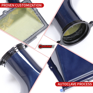 Blue Color Dry Carbon Fiber OEM Style Engine Airbox for Ferrari 488 Car Air Intake Box Vehicle Modification - Product Image 2