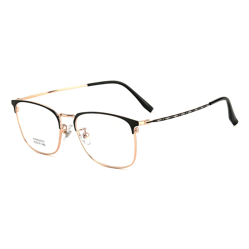 Custom Logo New Model Metal Eyewear China Anti Blue Light Glasses Optical Frames half rim optical frame for men