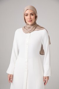 Modest Linen <strong>Abaya</strong> Wholesale Customization Manufacturer Lightweight Breathable Pockets Eid Ramadan Muslim Dress Closed <strong>Abaya</strong> - Product Image 4