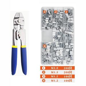 <span class=keywords><strong>Pince</strong></span> à <span class=keywords><strong>sertir</strong></span> pour câbles métalliques, embouts en aluminium - Convient aux câbles jusqu'à 2,2 mm pour les manchons à boucle et le kit d'outils de sertissage - Product Image 2
