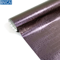 Film de décoration de carrosserie de voiture en peau de crocodile multicolore, anti-rayures, anti-UV, vinyle PVC changeant de couleur, grossiste de Guangzhou