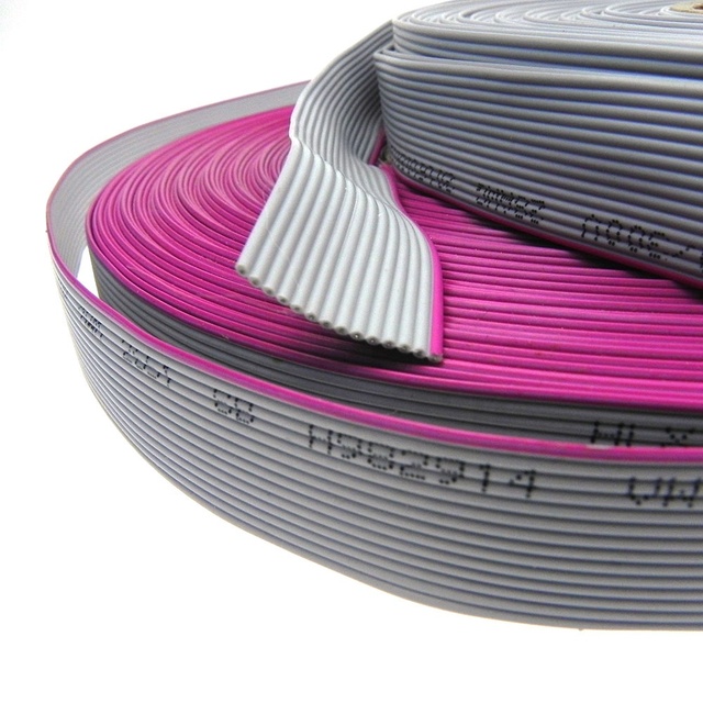 High Quality 1.0mm Pitch 10 Pin 12pin 10 Wires Grey 28 AWG 300V IDC Flat Ribbon Cable