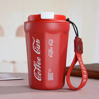 Tasse à café Portable de voyage en plein air, tasse à café en acier inoxydable multicolore de 380ml