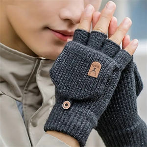 Guantes de Invierno para Hombre y Mujer, Diseño Abierto con Solapa, Tejidos, Gruesos, Resistentes al Viento, Regalos para Actividades al Aire Libre - Product Image 6