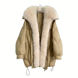 <span class=keywords><strong>Chaqueta</strong></span> Acolchada <span class=keywords><strong>para</strong></span> <span class=keywords><strong>Mujer</strong></span>, Diseño Personalizado OEM, con Cuello de Piel Grande, Acolchado Diamantado, Abrigo de Invierno, Fabricante de Chaquetas Acolchadas - Product Image 5