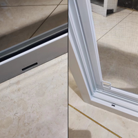 Fenêtre coulissante en PVC avec grilles en verre, maison préfabriquée horizontale, fenêtre intérieure mince, fenêtres coulissantes en UPVC/PVC