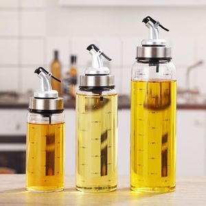 Nuevo Diseño, Dispensador de Aceite de Cocina de Vidrio de 360 ml con Tapa de Plástico, para Vinagre y Aceite de Oliva - Product Image 1