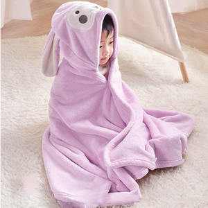 Venta Directa de Fábrica, Manta de Baño para Bebé de Felpa Suave con Diseño de Conejo, Coral Fleece, Transpirable, Invierno, 100% Poliéster - Product Image 2