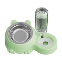 Fournitures pour animaux de compagnie, distributeur d'eau automatique à double bol en acier inoxydable, bols à nourriture et à eau de grande capacité pour chats et chiens, Chaozhou