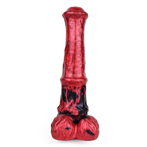 Dildo de silicona con ventosa Red Flames Joshua Fantasy Stallion, tamaño grande, juguete sexual para adultos, sensación realista, silicona suave - Product Image 3