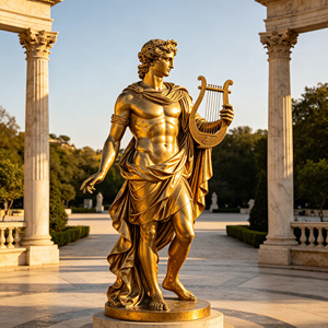 <span class=keywords><strong>Scultura</strong></span> in ottone a grandezza naturale di <span class=keywords><strong>Apollo</strong></span>, Dio greco della musica con lira, personalizzata direttamente dalla fabbrica, per decorazione artistica ed esposizione - Product Image 5