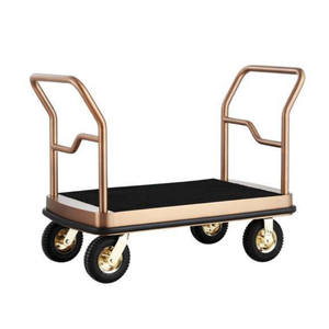 Carrito de Equipaje de Acero Inoxidable de Alta Calidad para Vestíbulo de Hotel de Aeropuerto Moderno, Carro de Mano Multifuncional de 4 Ruedas a Precio de Fábrica - Product Image 1