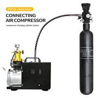 Bouteille d'air PCP TUXING CE 580 ml haute pression 30 MPa 4500 PSI 300 bars pour la chasse en extérieur, cylindre de gaz carbone, réservoir de paintball