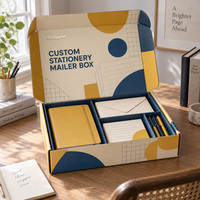 Boîte d'expédition et de vente au détail personnalisée en carton ondulé brillant E-Flute pour papeterie