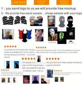 Masque de ski/balaclava personnalisé imprimé avec logo pour homme, protection solaire, doublure intérieure de casque de moto/vélo - Product Image 6