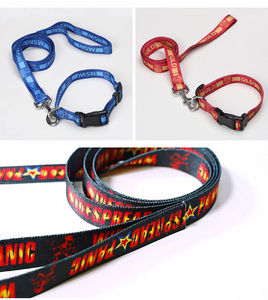 Nylon Dog <b>Collar</b> & Leash Set Custom Sublimation Printed Pattern Adjustable Pet Walking <b>Collar</b> Lead Wholesale - Product Image 5