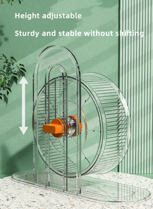 Roue à courir pour hamster silencieuse avec roulements, jouets pour hamster Golden Bear, rouleau de cage à billes pour exercice avec support - Product Image 6