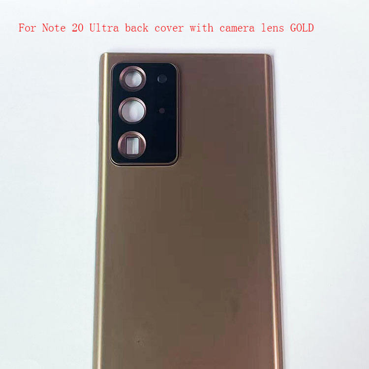 Pour Note 20 ultra couverture arrière avec objectif caméra Or