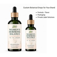 Gouttes pour l'équilibre hormonal féminin |   9 extraits botaniques 1200mg |   Vitex Dong Quai Black Cohosh |   60 mL Gouttes liquides