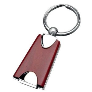Llavero Mosquetón de Metal Brillante y Acero Inoxidable con Impresión UV en Acrílico y Plástico de Silicona Tipo Madera para Coches y Llaves - Product Image 1