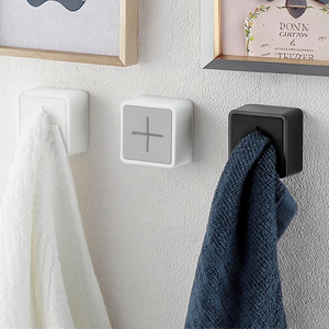 Support mural auto-adhésif en ABS et silicone pour serviettes, crochet de rangement étanche pour salle de bain, <span class=keywords><strong>pince</strong></span> pour torchons et chiffons de cuisine - Product Image 6