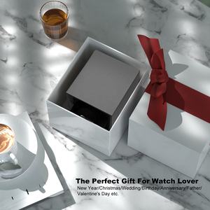 Jam tangan tunggal otomatis portabel, Winder catu daya baterai kecil kotak jam tangan kayu dengan <span class=keywords><strong>Film</strong></span> terasa kulit - Product Image 6