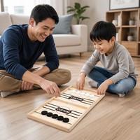 Jeu de hockey rapide en bois personnalisé pour deux joueurs, jeu de société interactif familial pour fête, vente en gros